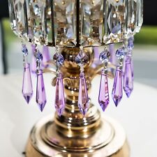 25pcs Purple Chandelier Crystals Replacement Chandelier Icicle Crystal Prisms picture