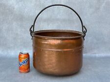 VINTAGE DUTCH COPPER MILK PAIL BUCKET MADE IN HOLLAND HAND SOLDERED WINDMILL TAG picture