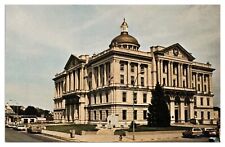 Vintage Huntington County Court House Indiana Postcard Pioneer Festival Chrome picture