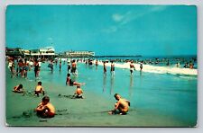 Ocean City New Jersey Beach & Bathing Scene VINTAGE Postcard picture