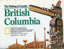 NATIONAL GEOGRAPHIC map only april 1992 BRITISH COLUMBIA birthdays anniversaries picture