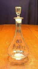 RARE Antique Old Hadley Rye Whiskey Cut Glass Bar Bottle picture