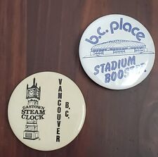 BUTTONS Vancouver BC Gastown Steam Clock Place Stadium Booster Lapel Button Pin picture