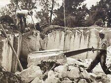 1907-14 Vintage Postcard Two Men Working In A Stone Quarry Bermuda David Knudsen picture