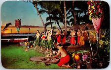 VINTAGE POSTCARD TRADITIONAL ENTERTAINMENT THE KONA INN KAILUA KONA HAWAII 1961 picture