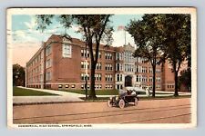 Springfield MA-Massachusetts, Commercial High School Vintage c1920 Postcard picture
