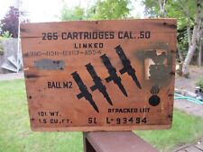 WWII 50 Cal Wood Ammo Box Crate Can Craftsman 265 Link picture