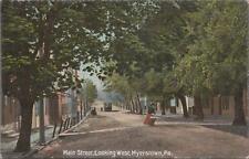Postcard Main Street Looking West Myerstown PA picture