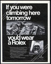 1967 Rolex Explorer watch Mt Everest photo large format vintage print ad picture