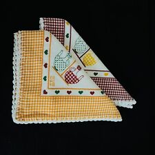 Pair Of Mid Century Placemats In Complimentary Color Designs picture