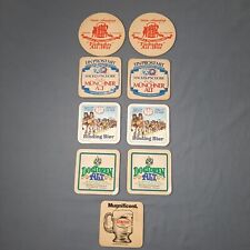 German Beer Bar Coasters Paper Cardboard Ad Ephemera Breweriana Vintage Lot of 9 picture