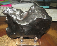 2300 GM. Egypt Gebel Kamil Iron meteorite complete individual W/ STAND RARE 5# picture
