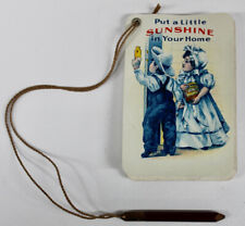 Original 1909 Heath & Milligan Sunshine Paints Celluloid Pocket Calendar/Notepad picture