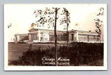 CHICAGO ILLINOIS OLD VIEW OF THE CHICAGO MUSEUM RPPC REAL PHOTO POSTCARD (H-31) picture