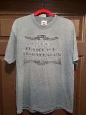 2008 Harley Davidson T-shirt Hanes Beefy Steadman Gray Brighton Michigan GUC picture