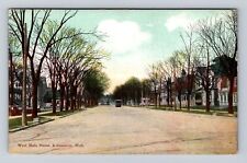 Kalamazoo MI-Michigan, Cable Car on West Main Street, Vintage Souvenir Postcard picture