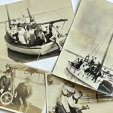 Antique Sepia Snapshot Photograph Lot Sailing Boat Collection Bridgeton NJ picture