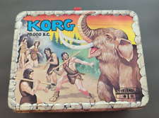 Vintage Korg 70,000 B.C. Thermos Division lunchbox clean, 1975 picture