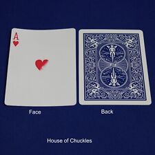 Ace of Hearts, Faded - Blue Bicycle Gaff Playing Card - Magic Tricks picture