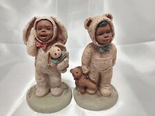 TWO VINTAGE M HOLCOMBE GOD IS LOVE FIGURINES #26 BO & #27 BOOTSIE BOY AND GIRL picture