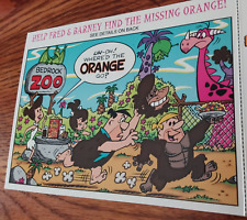 1998 Flintstones COMIC Card - Find The Missing Orange picture