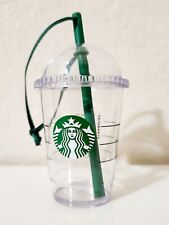 Starbucks Acrylic Cold Dome Grande Frappuccino Cup Straw Christmas Ornament ~NEW picture