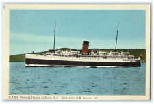 c1940's St. John NB Service C.P.S.S Princess Helene on Digby NS Canada Postcard picture