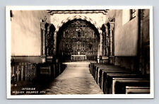 RPPC Mission Delores Interior Altar San Francisco CA Postcard picture