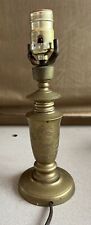 Antique  China Japan Brass Bronze Hand  carved Pagoda  Lamp  Artist Signed  11” picture