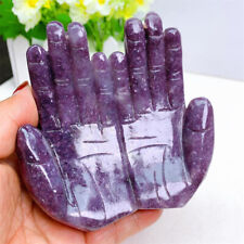 10cm Natural Crystal Purple Mica Hand Carving Healing Polished Quartz Decor 1pcs picture