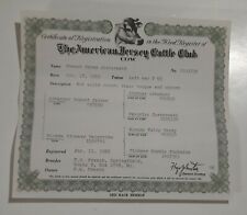 French Farms Jestermaid Springfield MO Pedigree Registration 1956 picture