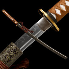 Japanese Samurai Katana Sword Clay Tempered T10Steel Real Hamon Real Razor Sharp picture