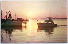 Postcard - Docked Fishing Boats - Cape May, New Jersey picture