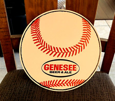 VINTAGE GENESEE BEER & ALE BASEBALL CARDBOARD SIGN GENESEE BREWING ROCHESTER NY picture