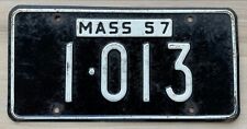 1957 Massachusetts License Plate -  Nice Original Paint Condition picture
