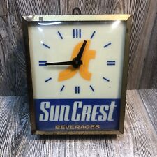 Vintage Sun Crest Clock rounded Glass Swihart Products WORKS 6x8 picture
