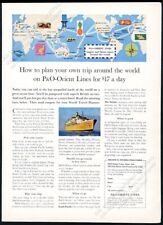 1961 P&O Orient Lines cruise ship travel SS Oriana photo vintage print ad picture