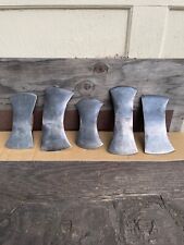 Vintage lot of 5 double bit axe heads, couple Kellys, 1 Sager, 1 true Temper. picture