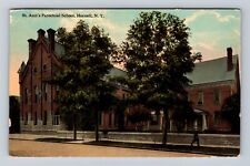 Hornell NY-New York, St Ann's Parochial School, Antique Vintage c1914 Postcard picture