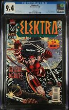 ELEKTRA #1 CGC 9.4 NM~Marvel 1996~Variant Cover~Wolverine Bullseye~FRESH SLAB picture