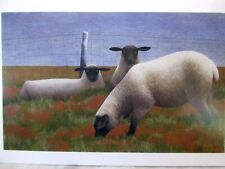 Three Sheep Notecard with Envelope by Artist Alex Colville 6.75
