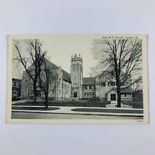 Postcard Illinois Lincoln IL First Methodist Episcopalian Church Unposted 1940s picture