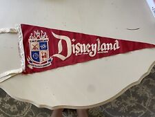 Vintage Walt Disney Productions Disneyland Pennant Banner Flag 24
