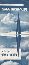 Swissair timetable 1957/10/06 preliminary edition picture