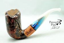 Brand new briar pipe PARONELLI bent sandblast handmade picture