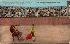 MEXICO Postcard - Tijuana, Plaza De Toros Bullfighting, Enraging The Bull (A4) picture