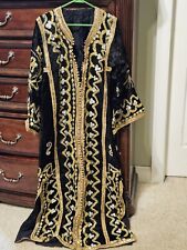 Antique ODD FELLOWS IOOF Victorian Ceremonial Lodge Long Robe Tunic and HAT Cap picture