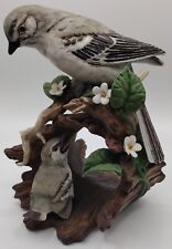 Vintage 1974 Masterpiece by Homco Mother & Baby Mockingbird Porcelain Figurine picture