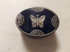 Vintage Lucretia Vanderbilt New York Face Powder Tin Vanity Box  Butterfly Decor picture