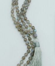Premium Labradorite Gemstone 108 Mala Stone Necklace, Meditation picture